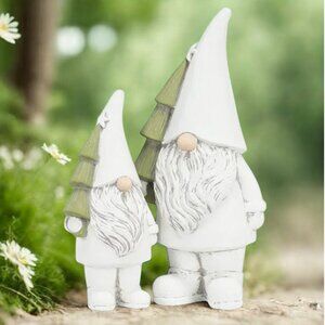 Abbott Collection Large Garden Gnome 11" Cement Spring Summer Outdoor Decor